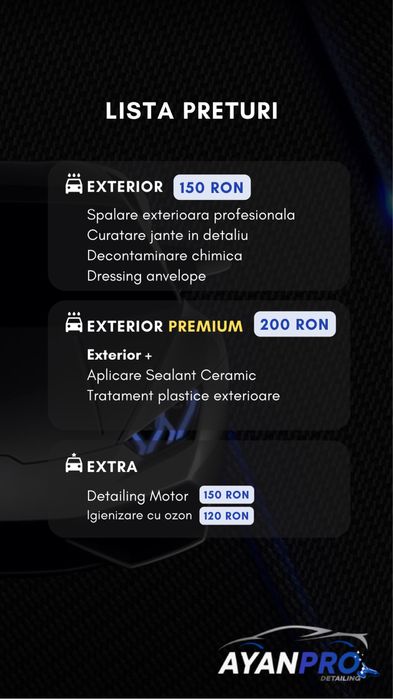 Detailing Auto, Curatare Auto Profesionala