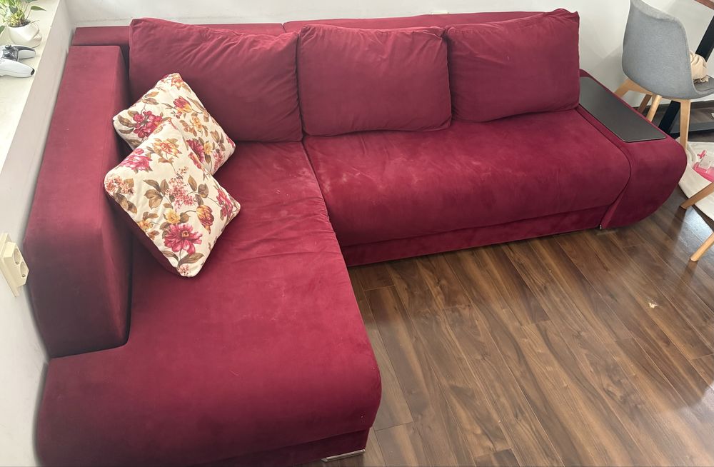 Разтегателен диван с ракла