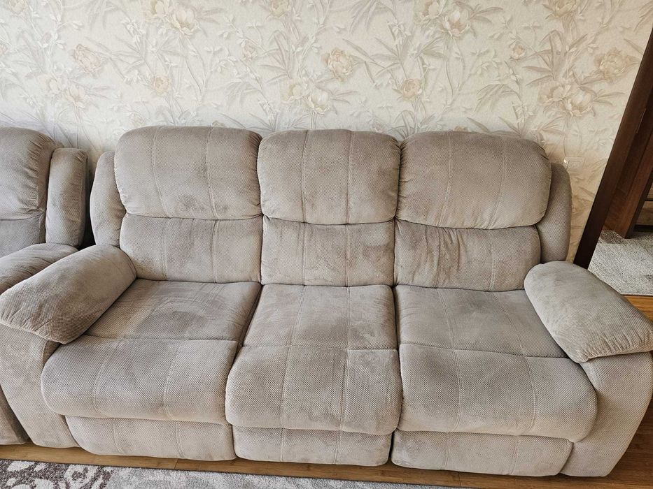 Canapea + Fotoliu Nole Mobexpert Recliner Manual Stare Excelenta 2025