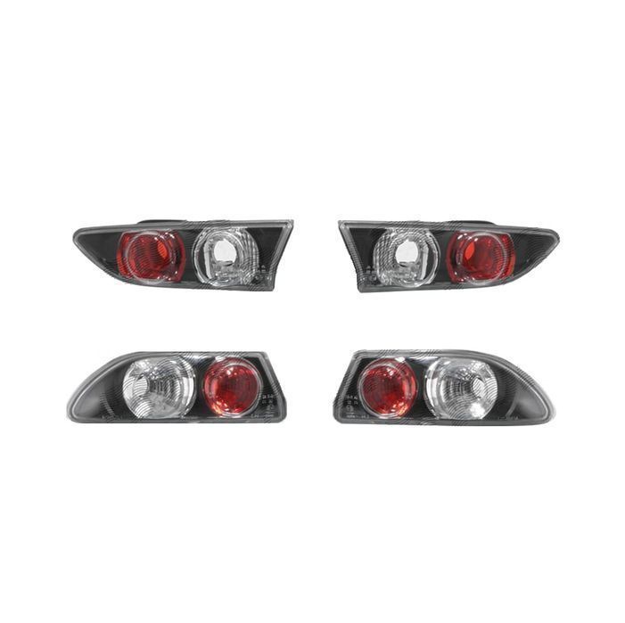 Set stopuri tuning Alfa Romeo 156 (932), 11.1997-08.2003, Taiwan, partea stanga+dreapta, negru, transparent