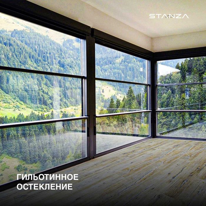 Гильотинные окна для кафе, террас, балконов | Avtomatik gilyotin oyna