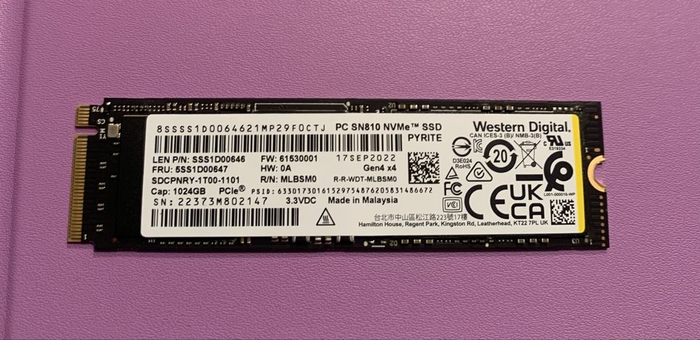 SSD NVMe 1TB Western Digital  1тб