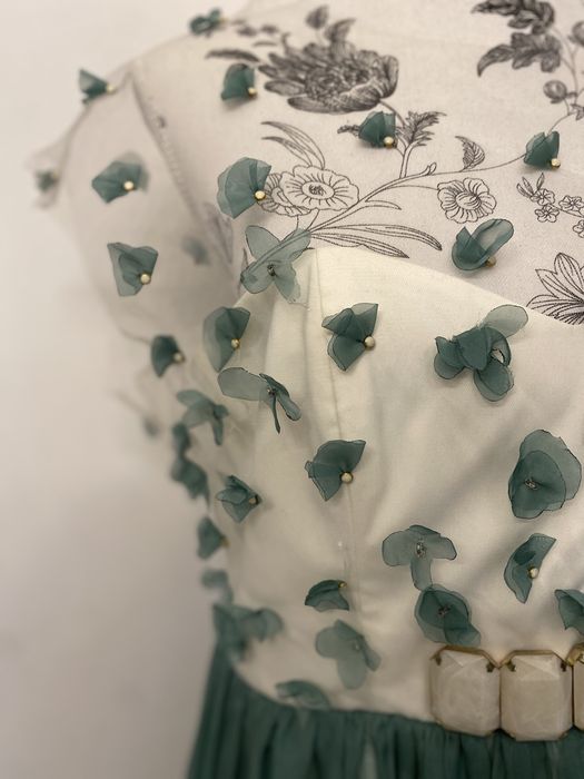 Rochie Ocazie lucrata manual din matase naturala