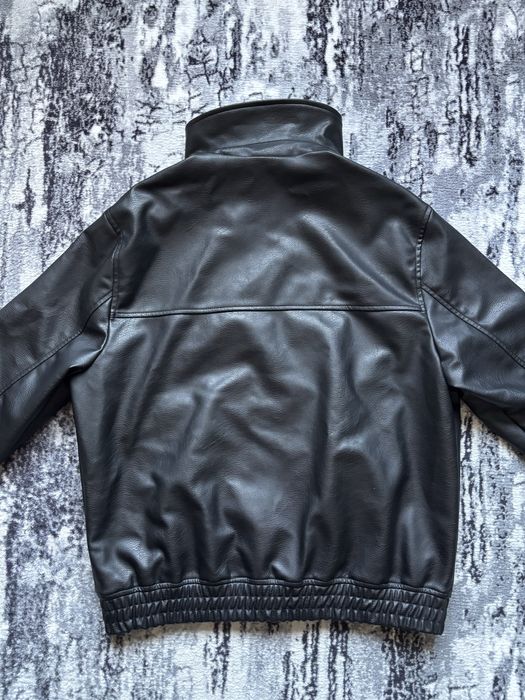 Мъжко черно кожено яке Zara