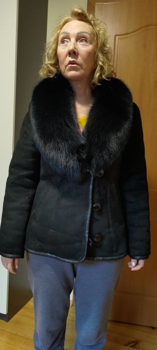 Зимно женско палто от естествена кожа