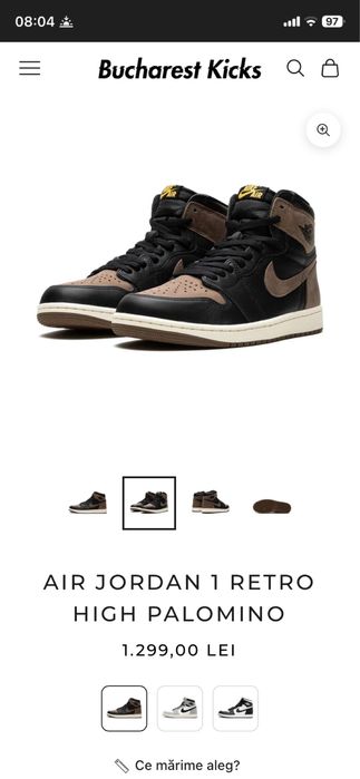 Ghete AIR JORDAN 1 Retro High Palomino
