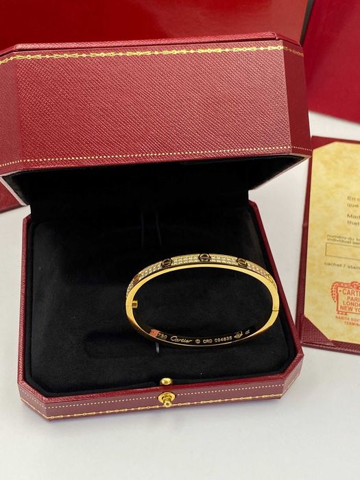 Brățară Cartier LOVE 16 Gold 750 Slim Diamond