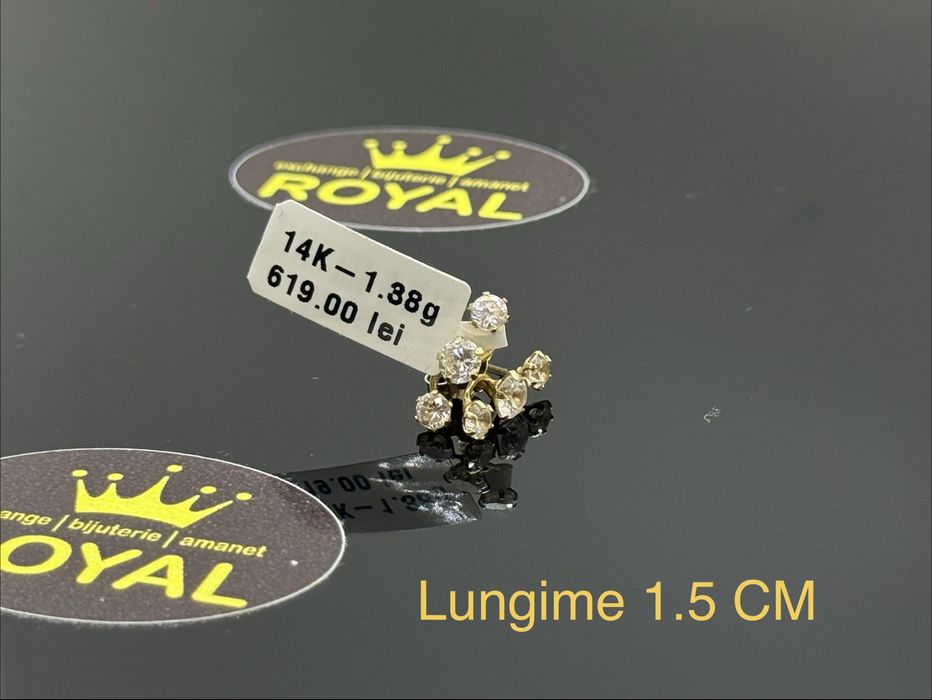 Bijuteria ROYAL : Cercei AUR 14K / 1.38 GR