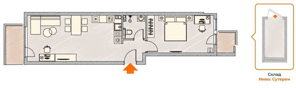 Продава се Двустаен апартамент в София, Малинова долина - 84 кв.м за 1607 €/кв.м - Снимка #12