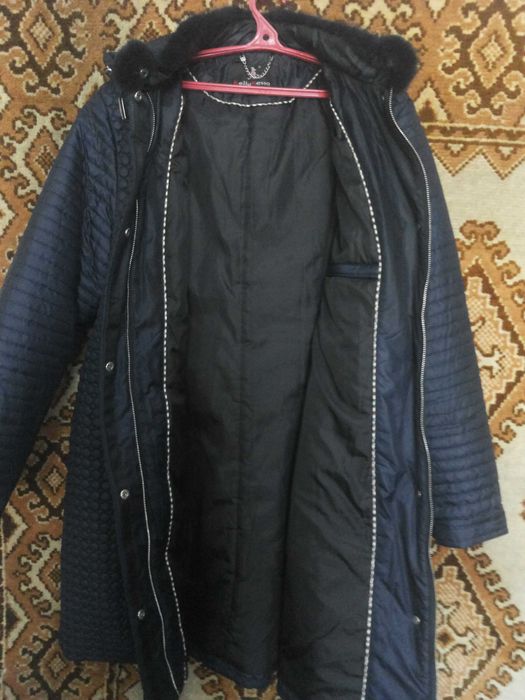 Фирменное полупальто Kelly Kessa (56-58). Теплое, синее. Качество!