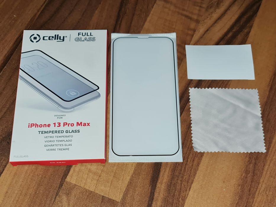 Folie sticla full cover originala Cely Apple iPhone 13 Pro Max 14 Plus
