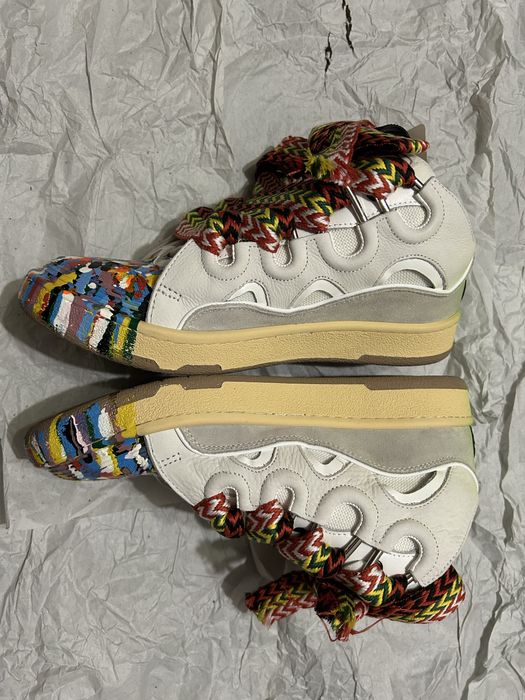 Adidasi Lanvin Curb Brown Graffiti