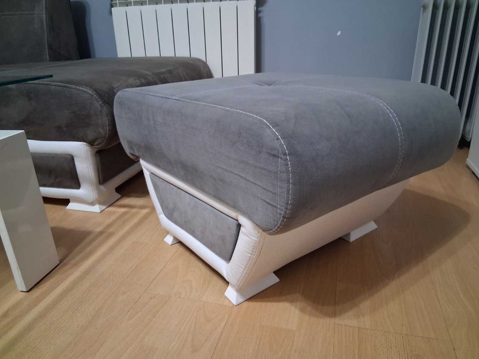 Разтегателен диван с клик-клак механизъм Princess S II + 2 табуретки