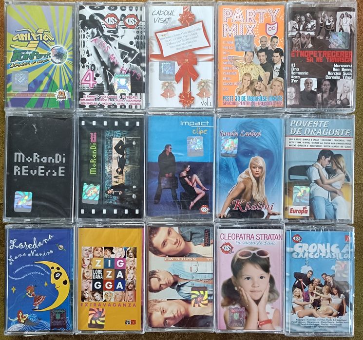 Casete audio sigilate cu muzică Românească Pop , Dance , Rock