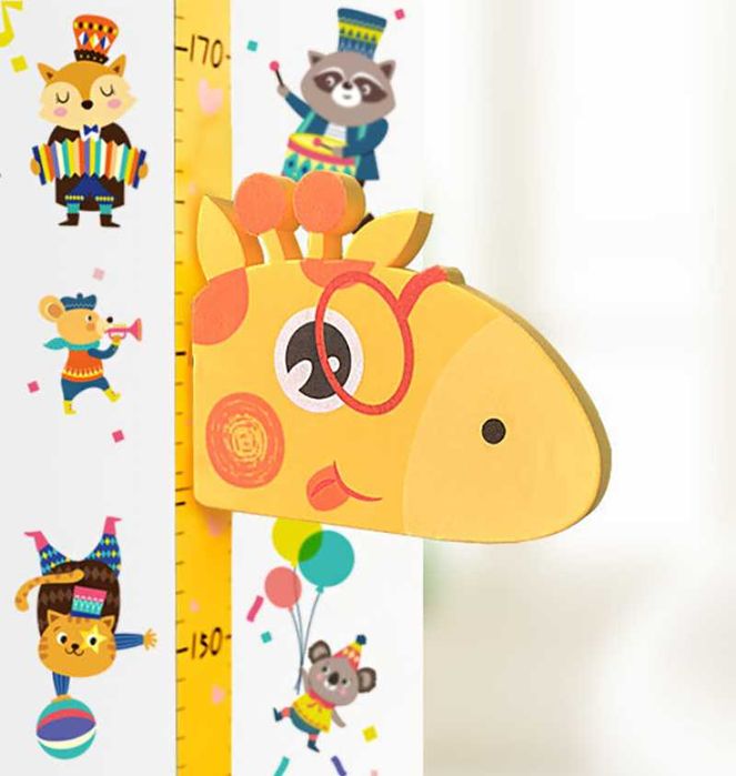 Metru masurare inaltime copii cu model magnetic 3D, sticker autocolant
