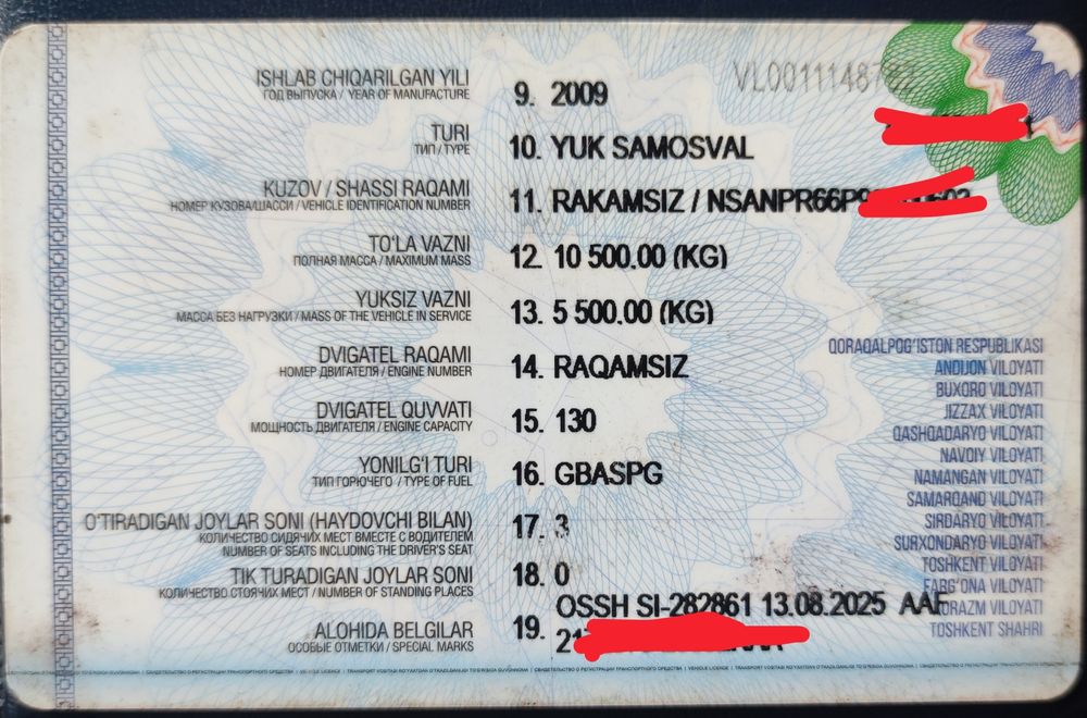 Исузу снж самосвал сотилади