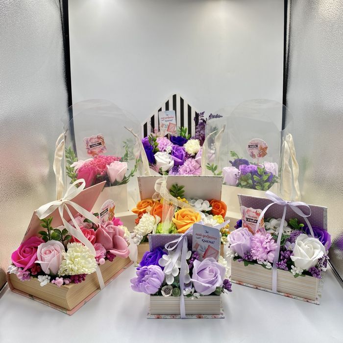 Букети от пластичен сапун