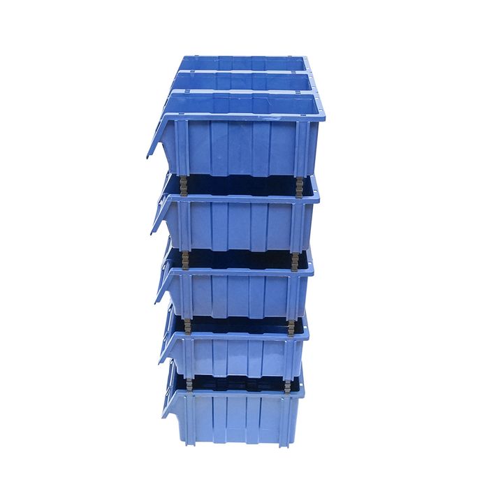 Стойка с 13 кутии за съхранение/организация, синя пластмасова кутия, 5