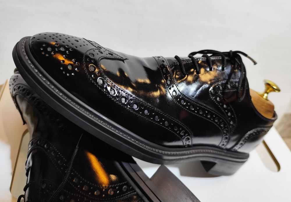 Pantofi oxford brogue41.5 42 lucrati manual Lavoratione Artigianale