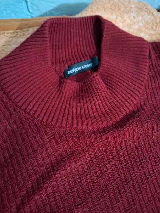 Кофта тёплая, мужская ,бордовый