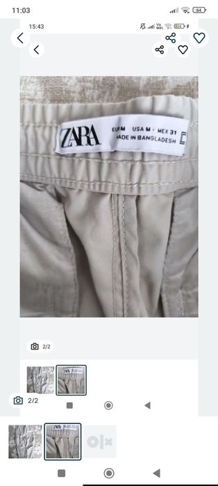 Pantaloni dama cargo Zara M(38)