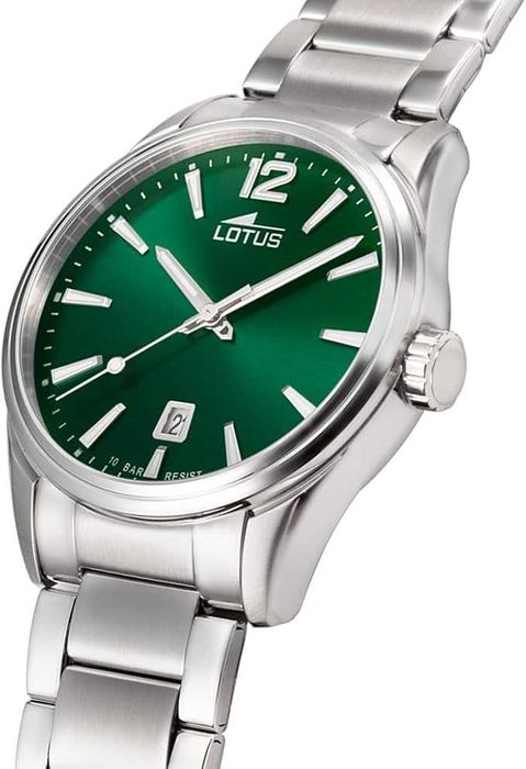 Мъжки часовник Lotus Chrono 18692/4 стоманен зелен