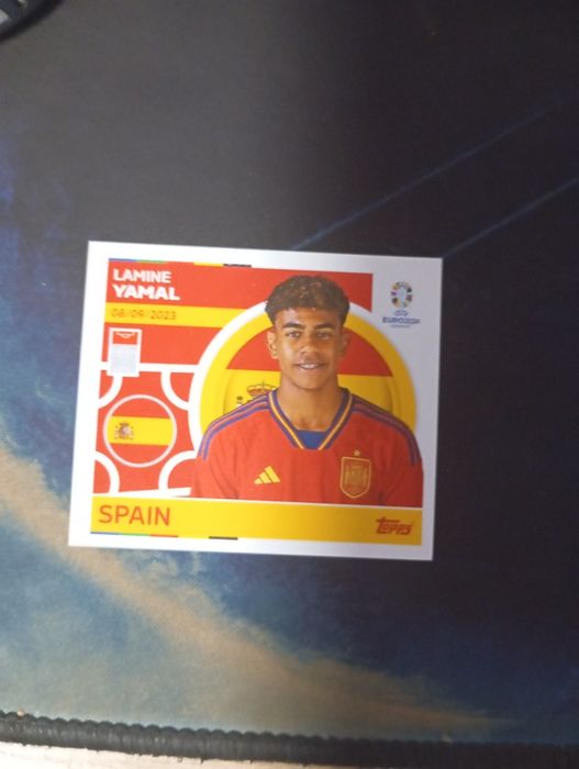 Sticker lamine yamal debut euro 2024