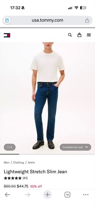 Pantaloni blugi Tommy, slim fit 32 42 Noi