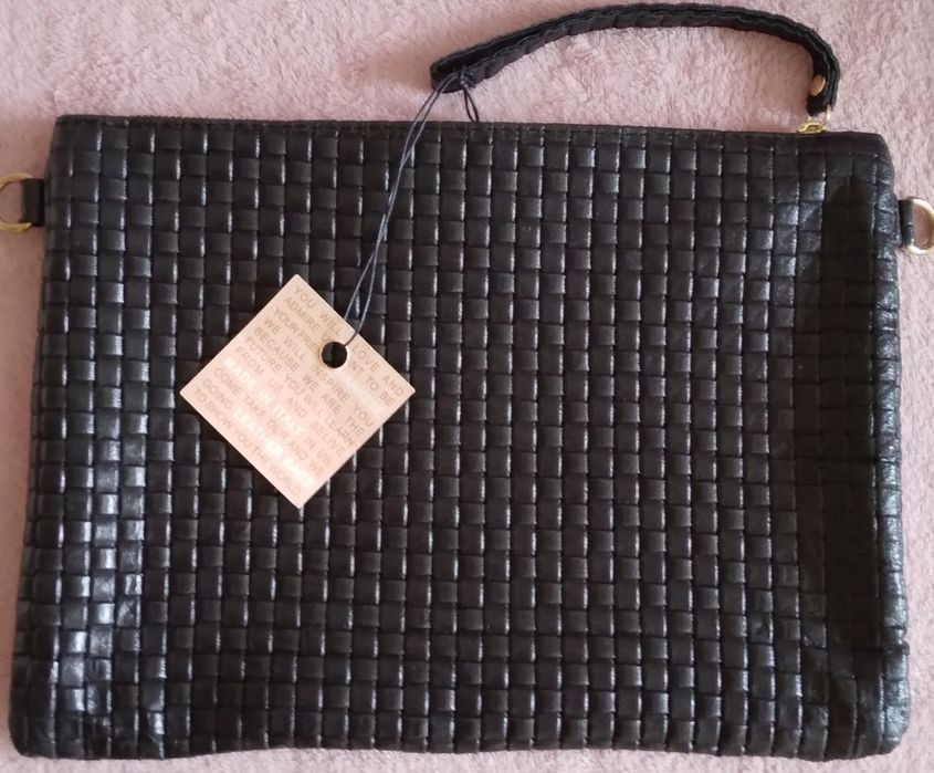 Geanta dama,piele naturala,negru,dimensiuni 32x23cm