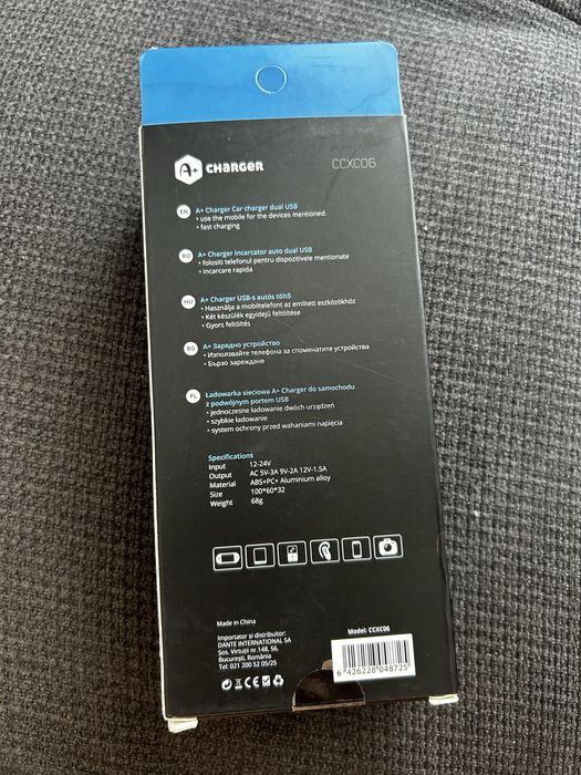 Incarcator auto Dual USB, splitter A+, Quick Charge