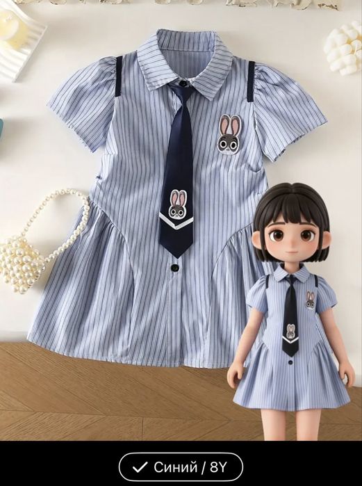 Детское летнее легкое платье