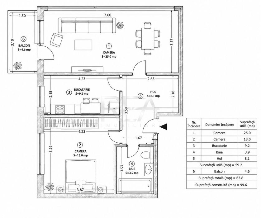 Apartament 2 Camere | Exigent Plaza Faza 5 | Decomandat |