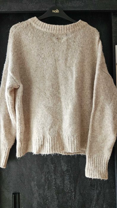 Zara Knit Oversized Вълнен пуловер с връзки размер S