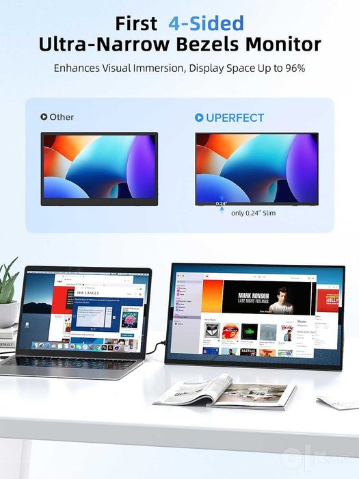 Портативный сенсорный монитор UPERFECT 15.6 FullHD Touchscreen