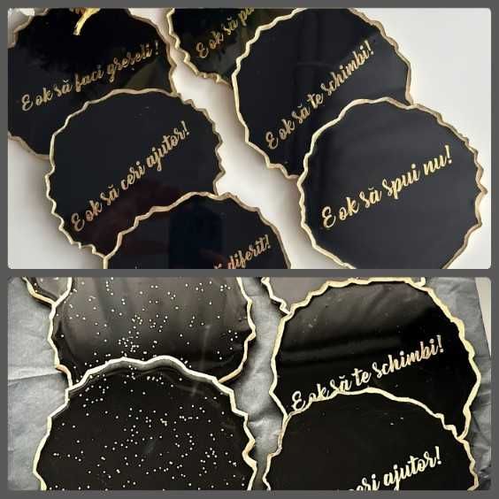 Coaster/suport pahare din rasina epoxidica, cadoul perfect!