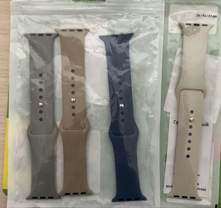 Ремешки силиконовые на эпл вотч 38/41мм