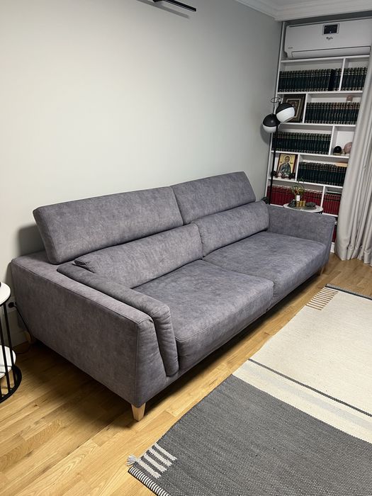 Canapea mobila Dalin Britannia Oxford gri. Extensibila
