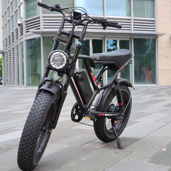 Ретро Електрически Fat Bike QBS8 1000W – Перфектен за град и офроуд
