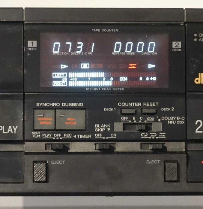 Aiwa AD-WX808 DBX Cassette Deck Amorphous heads,-revizuit,Top