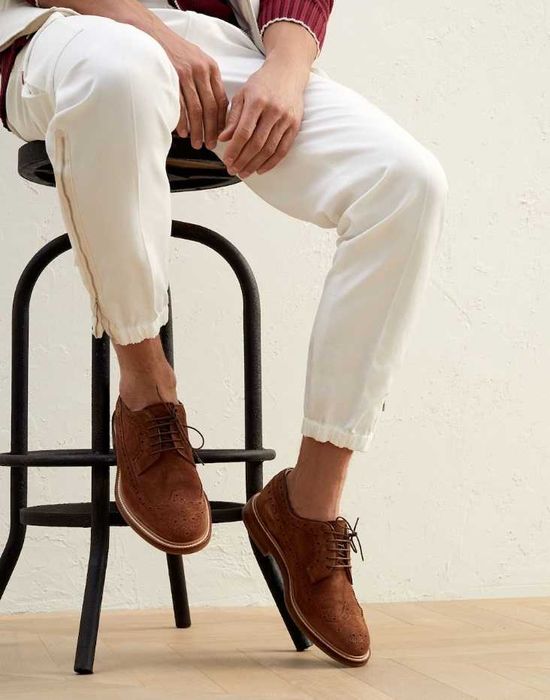 Pantofi derby 41 brogue premium Swims piele naturala moale