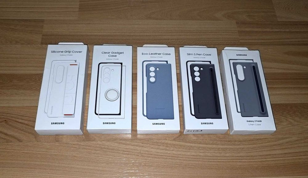 Husa Galaxy Z Fold 5/6 +S Pen/Fold 5 Eco-Leather/Clear case/Fold4 Grip