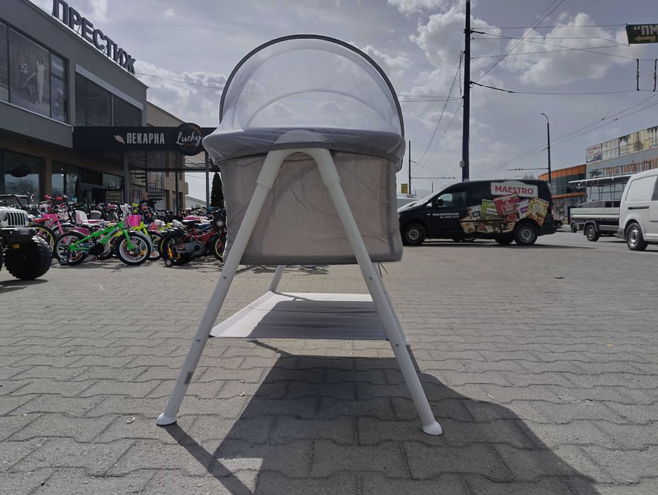 MONI Бебешко легло KALINIHTA сив