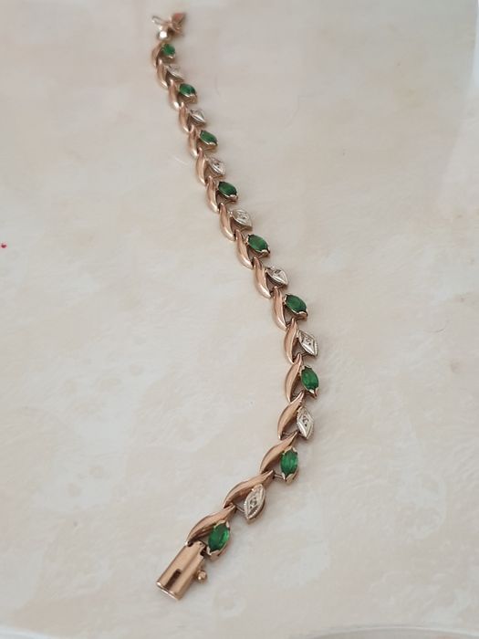 Золотой бриллиантовый браслет СССР