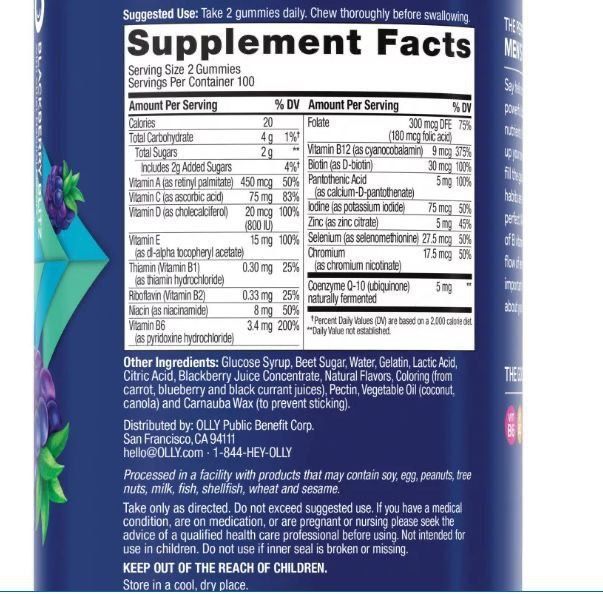 Витамины для мужчин 200 шт OLLY Men's Multivitamin Gummy из Америки