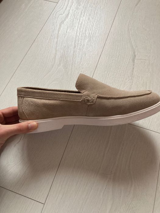 Мъжки мокасини, цвят екрю, №40