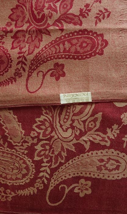 2xSal, eșarfă, batic Pashmina cu 2 fețe, cașmir, mătase nou 180/70