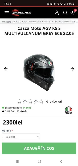 Casca AGV K5S Vulcan Grey