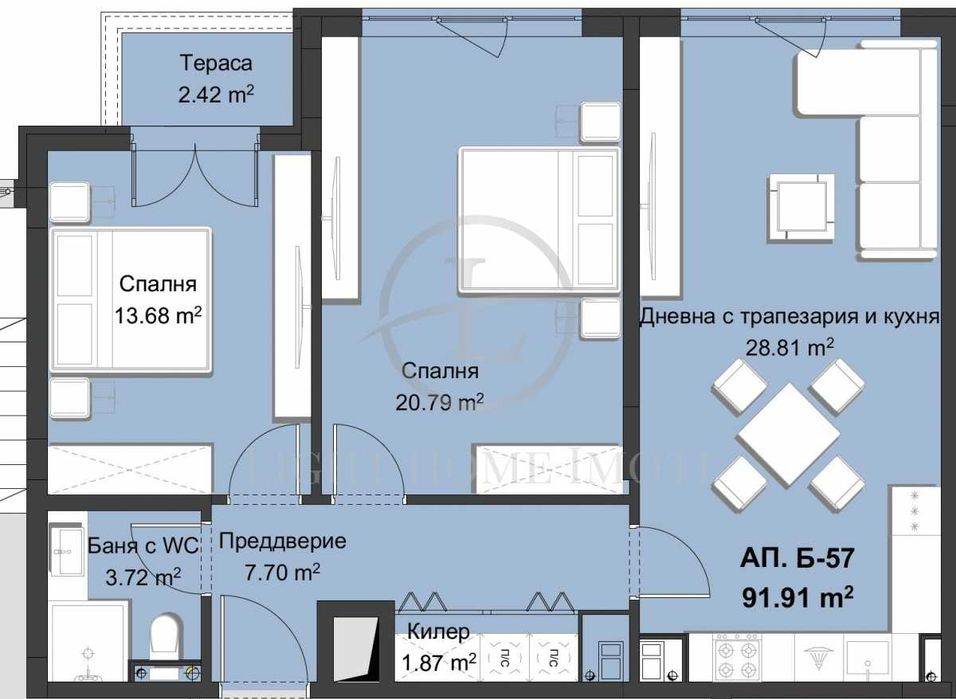 Продава се Тристаен апартамент в Пловдив, Христо Смирненски - 113 кв.м за 1382 €/кв.м - Снимка #4