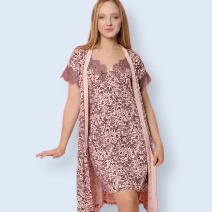 Комплект халат и сорочка