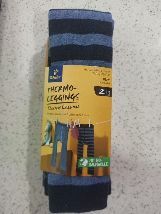 Термо Леггинсы TCHIBO новые (2 пары) на 1-2 года